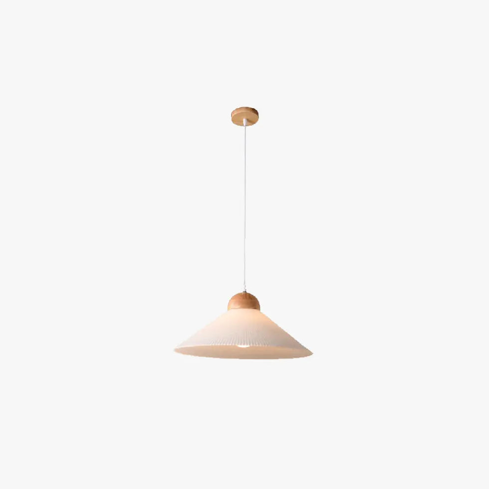 Umbrella-Shaped Wooden Modern Pendant Light