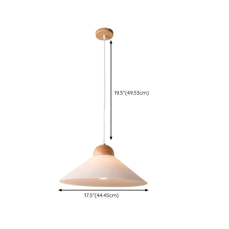 Umbrella-Shaped Wooden Modern Pendant Light