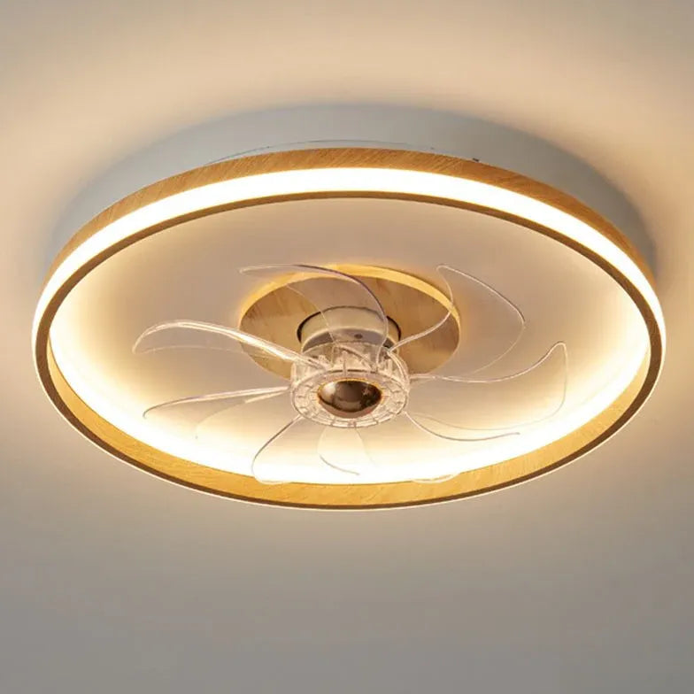 Ring Warm-Toned Invisible Ceiling Fan with Light