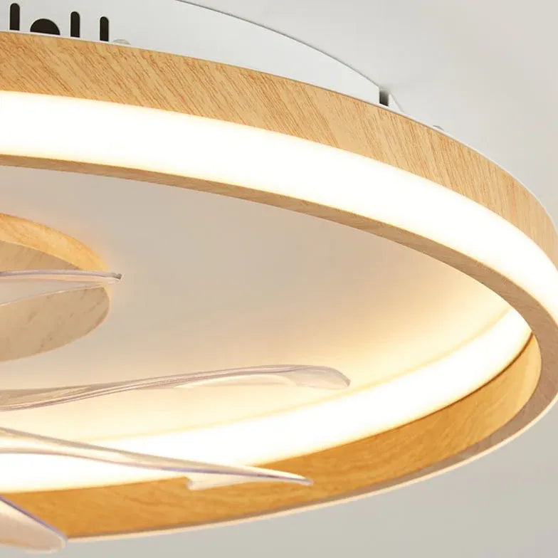 Ring Warm-Toned Invisible Ceiling Fan with Light