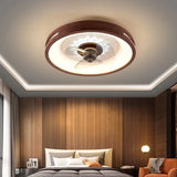 Round Border Wooden Ceiling Fan with Light