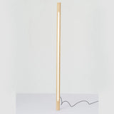 Long Wooden Corner Floor Lamp