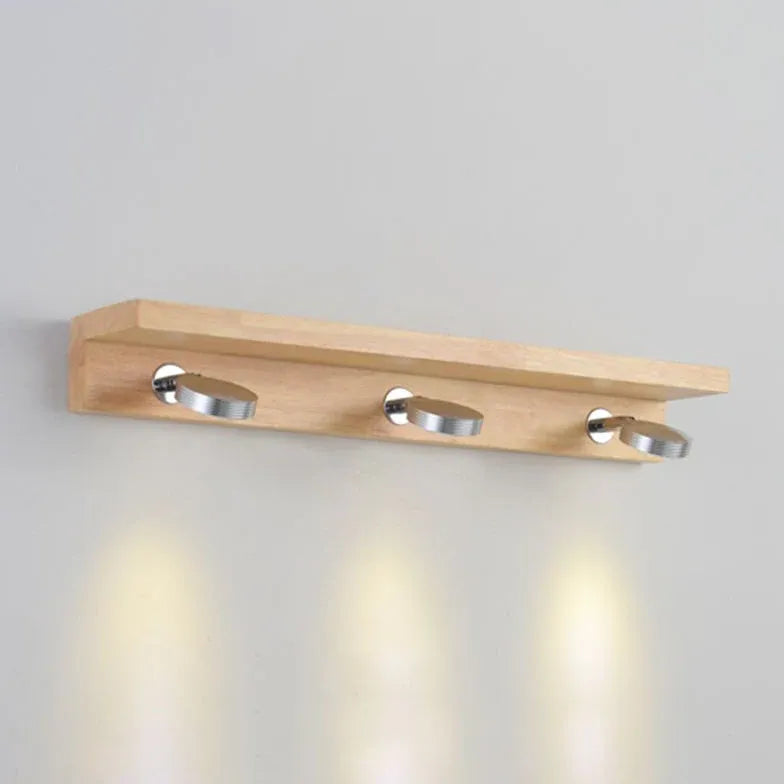 Geometry Brown Wooden Led Wall Lights