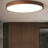 Warm and Elegant Wooden Flush Ceiling Lights