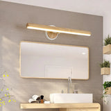 Rubber Wood Linear LED Mirror Lights