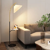 Modern Arched Floor Lamp with Small Table