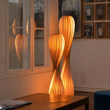 Streamlined Twisted Gradient Floor Lamp