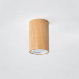 Rounded Column Wooden Flush Ceiling Lights