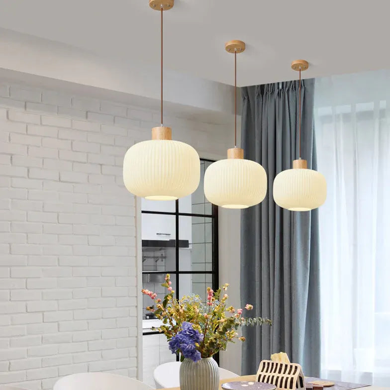 Single Head Oval Bedroom White Pendant Light