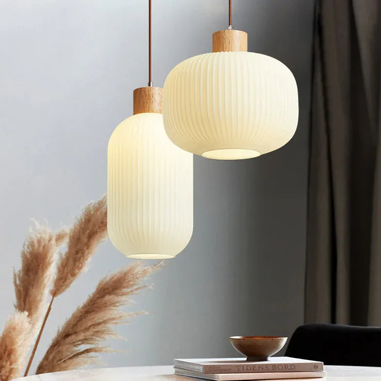 Single Head Oval Bedroom White Pendant Light