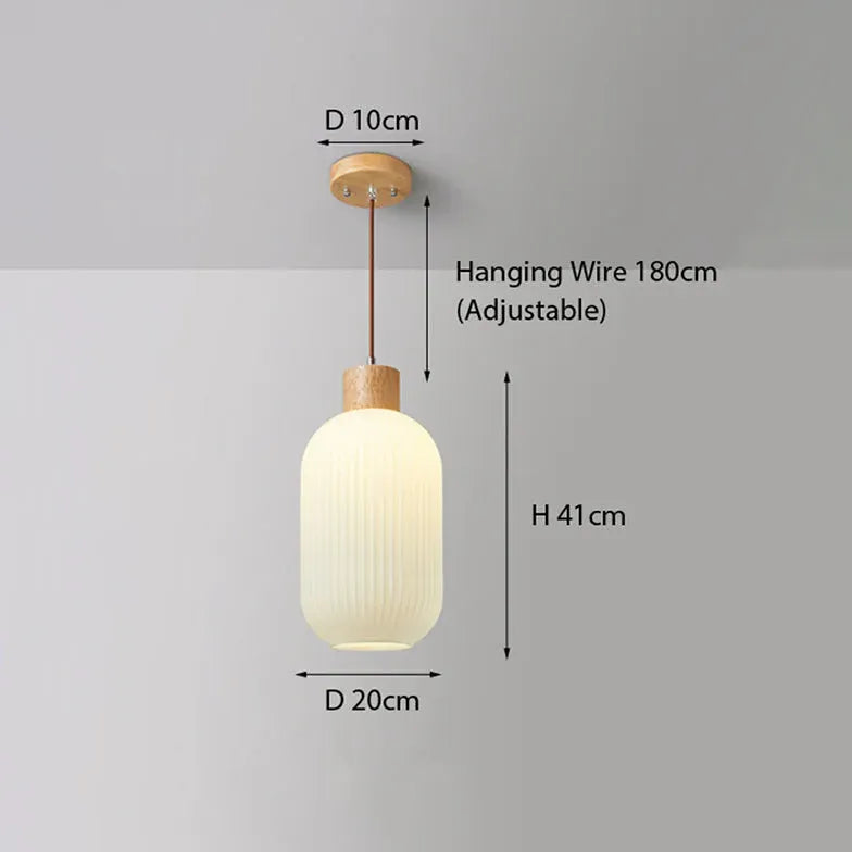 Single Head Oval Bedroom White Pendant Light