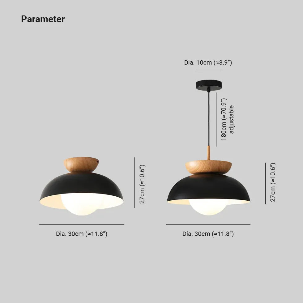 Double Hemisphere LED Modern Pendant Light