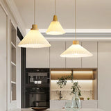 Umbrella Fold Kitchen Wooden Pendant Light