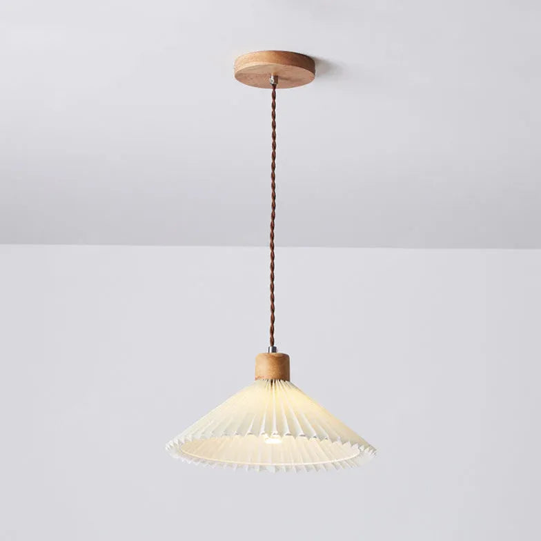 Umbrella Fold Kitchen Wooden Pendant Light