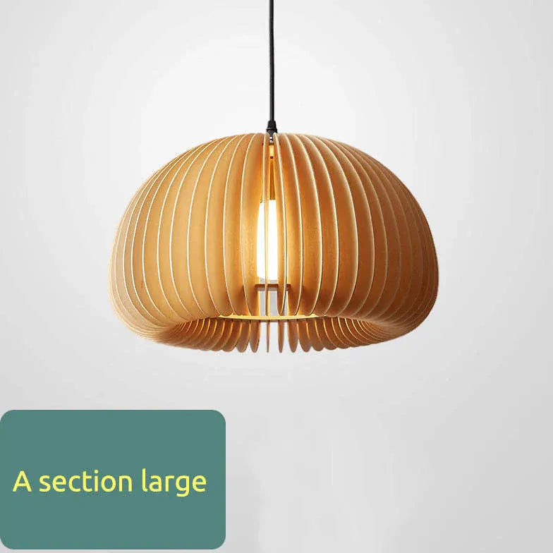 Scallop Balls Kitchen Wooden Pendant Light