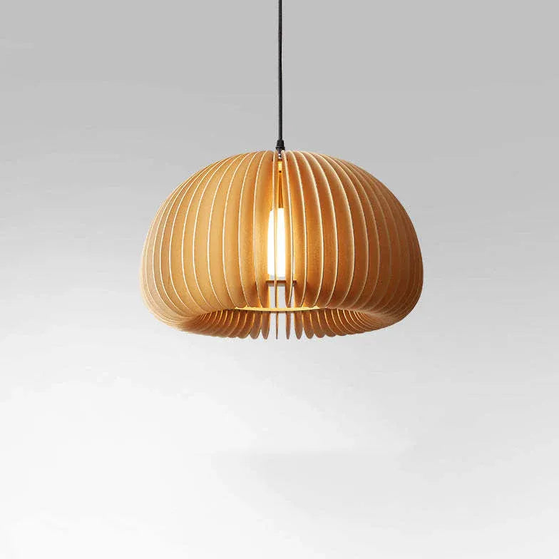 Scallop Balls Kitchen Wooden Pendant Light