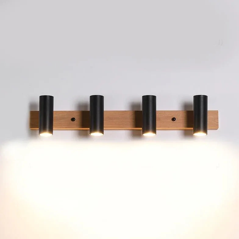 Multi Arm Wooden Bathroom Spotlights