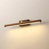 Natural Wooden Long Strip Bathroom Wall Lights