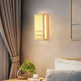 Japanese Style Wooden Bedroom Wall Lights