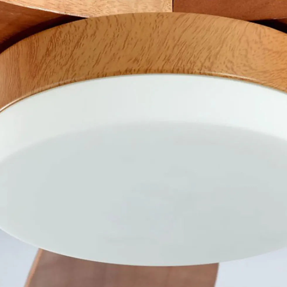 Three-Blade Wood Ceiling Fan with Light