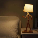 Wooden Adjustable Figurine Floor Lamp