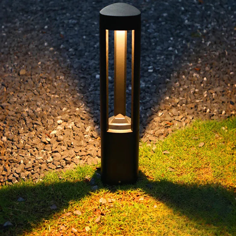 Triangular Black Led Outdoor Bollard Lights