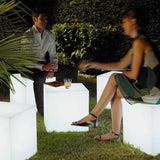 White Cubic LED Outdoor Floor Lamp