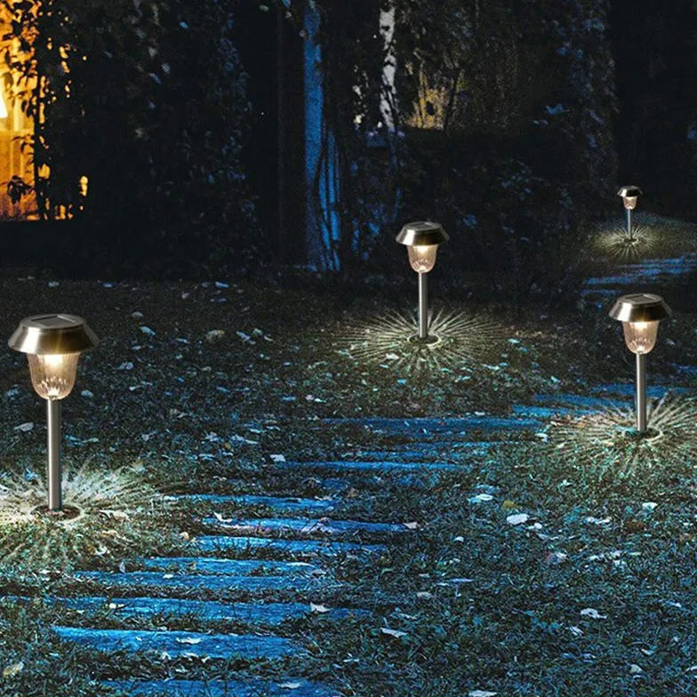 Silver Bell Lawn Solar Bollard Lights