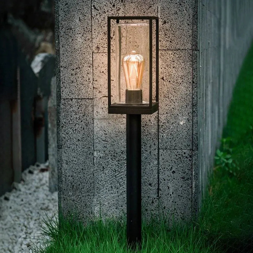 Cylindrical Glass Bulb Bollard Lights