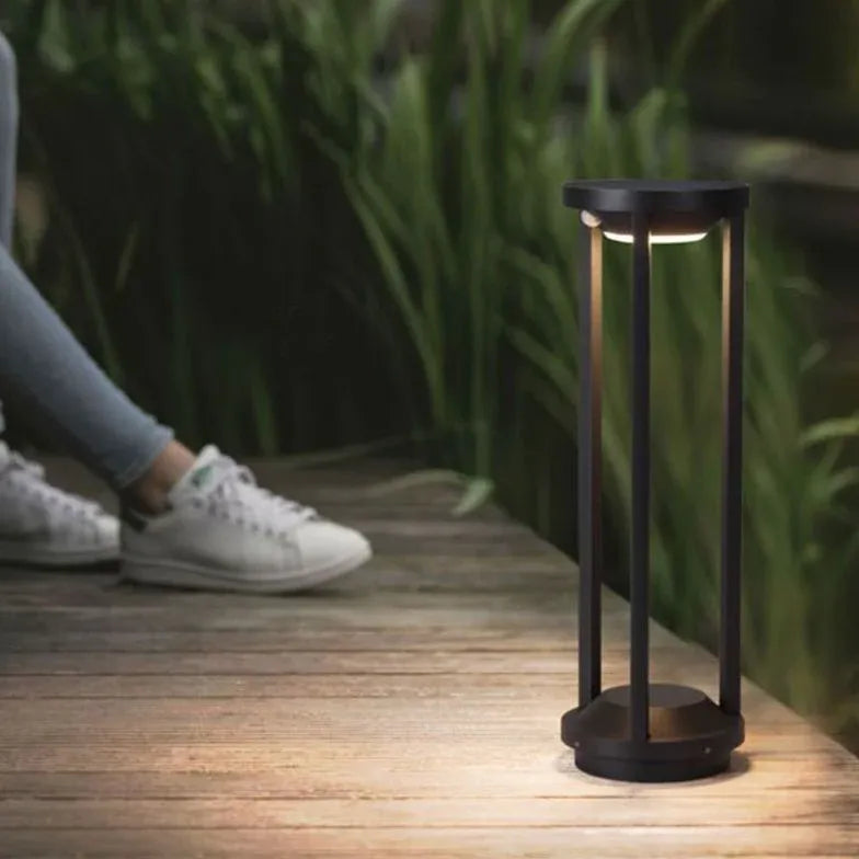 Metal Black Hollow Outdoor Floor lamps