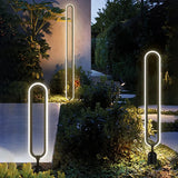 Long Oval Ring Solar Bollard Lights