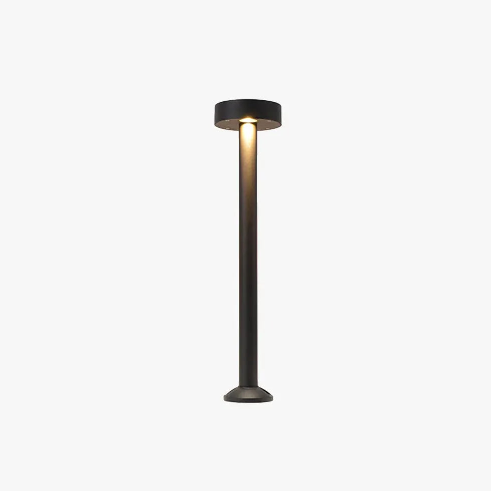 Disc Lampshade Black Bollard Lights