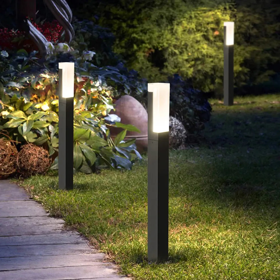 Modern Square Led Solar Bollard Lights