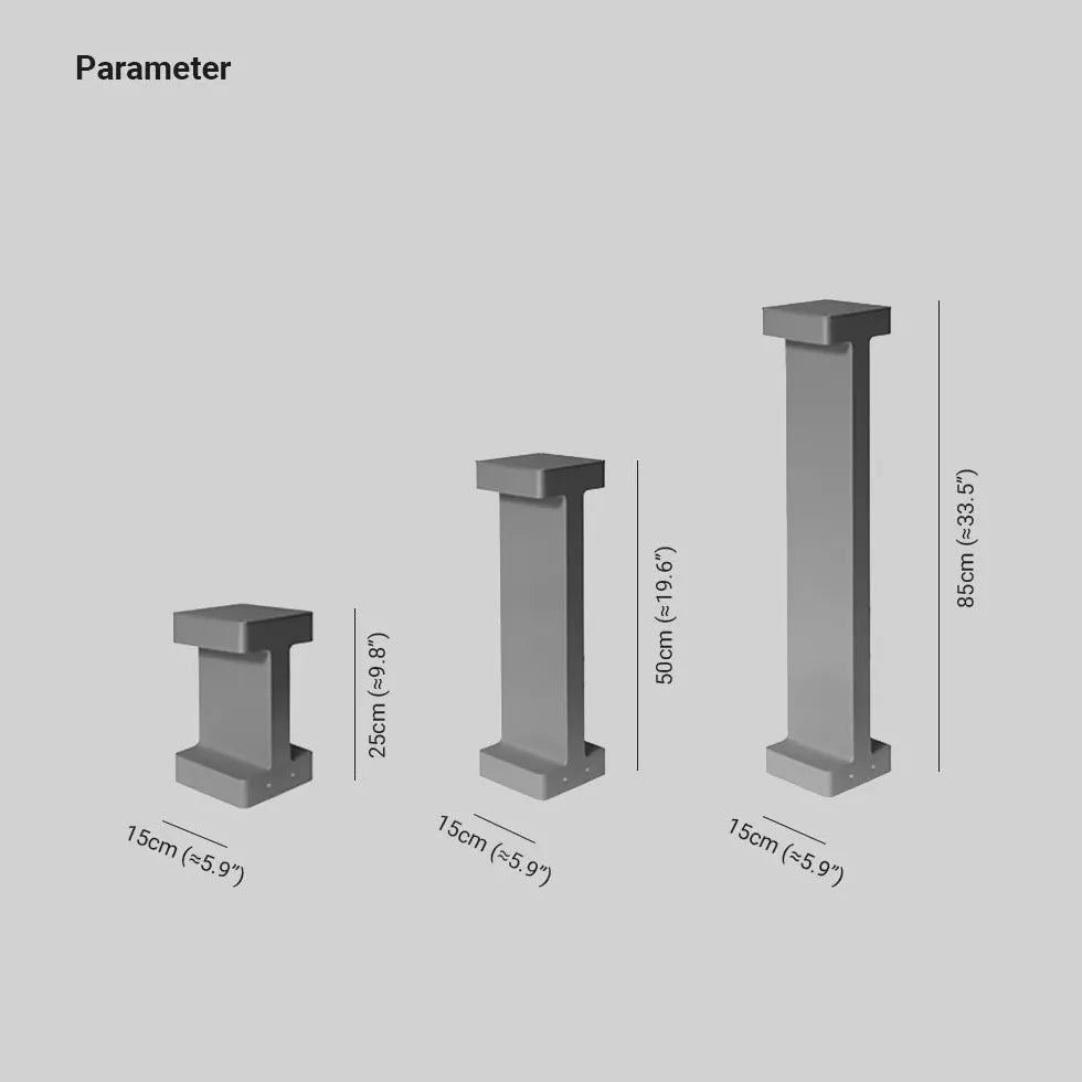 Double Head Square Led Bollard Lights