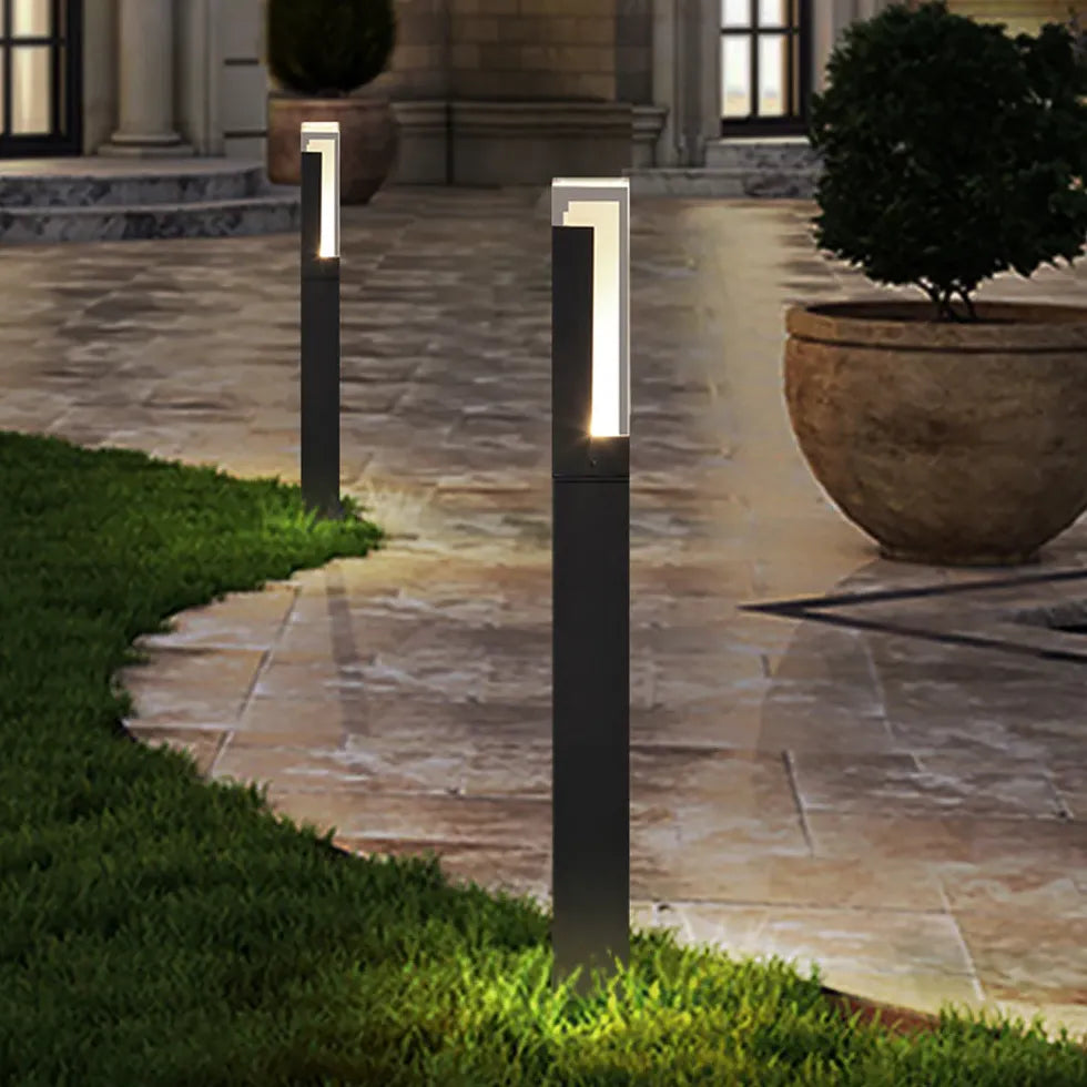 Square Acrylic Solar Bollard Lights