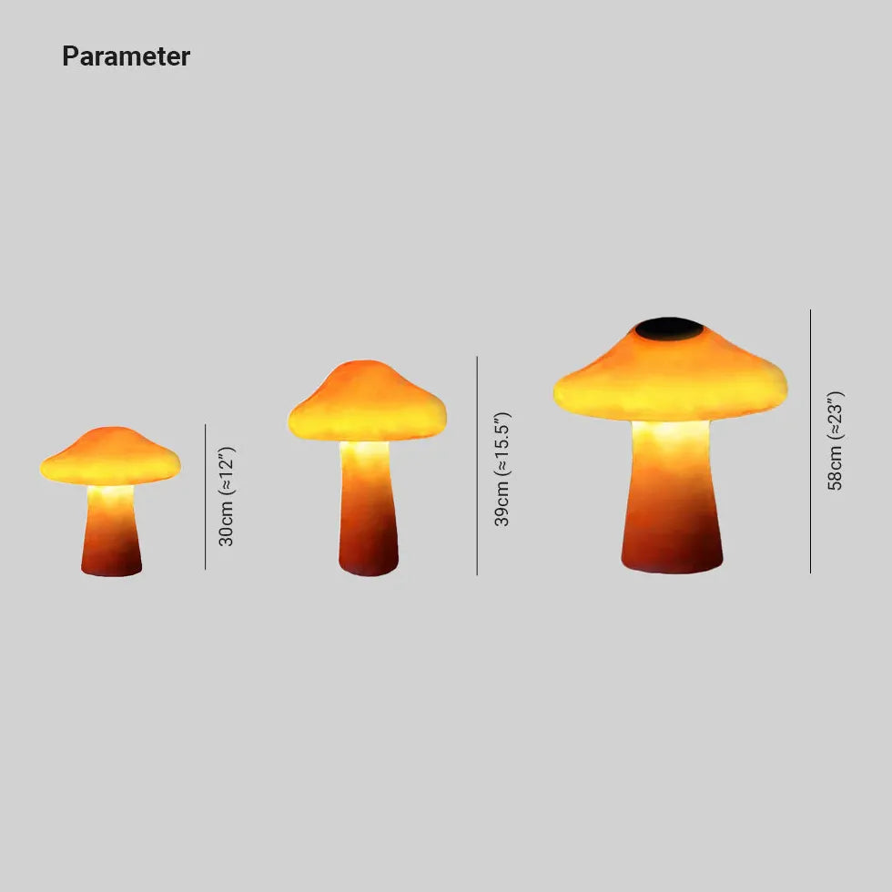 Orange mushroom Shaped Led Outdoor Floor lamps