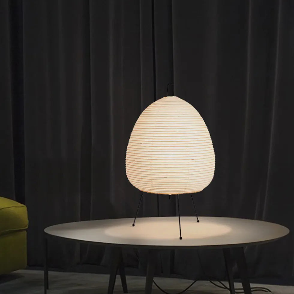 Paper Egg Design Tripod Table Lamp