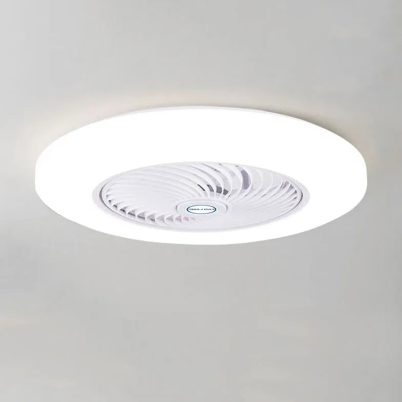 Round Dual-Tone Ceiling Fan with Light