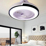 Dual-Tone Round Ceiling Fan with Light