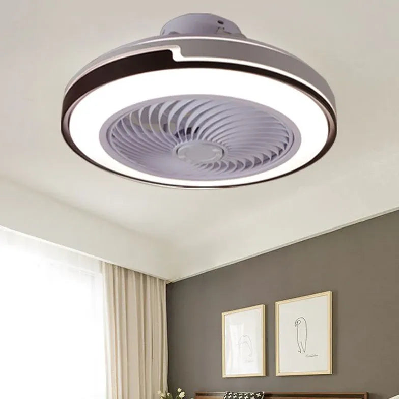 Dual-Tone Round Ceiling Fan with Light