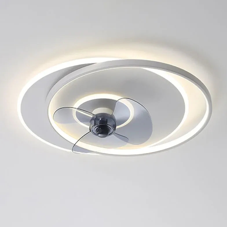 Double Ring Bedroom Ceiling Fan With Light