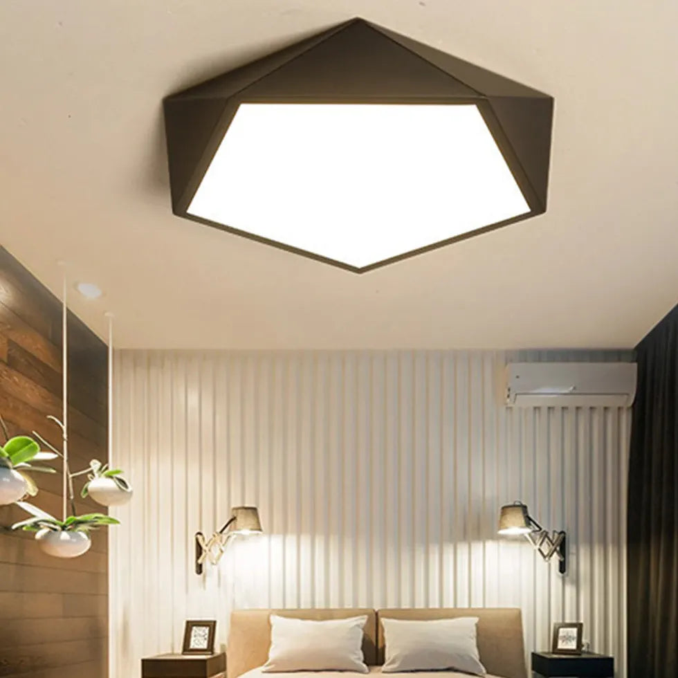 Pentagonal Geometric Minimalist Ceiling Light