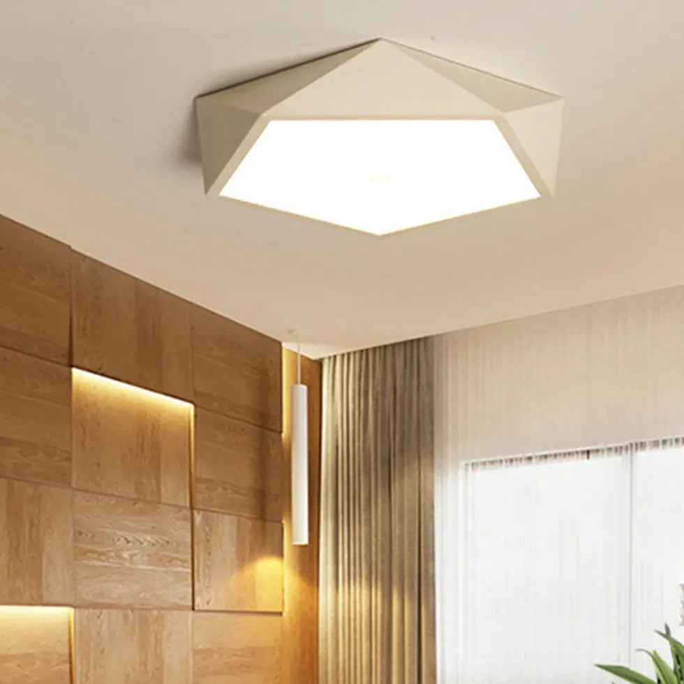 Pentagonal Geometric Minimalist Ceiling Light