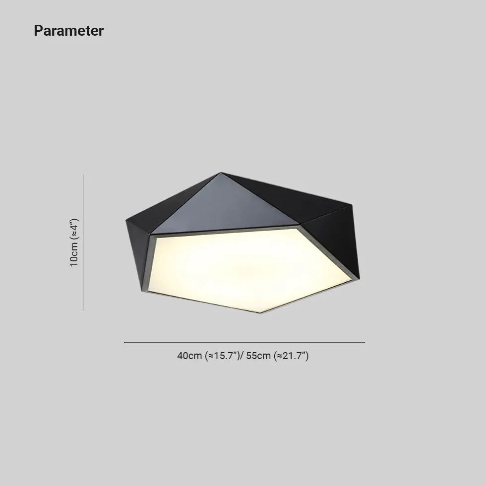 Pentagonal Geometric Minimalist Ceiling Light