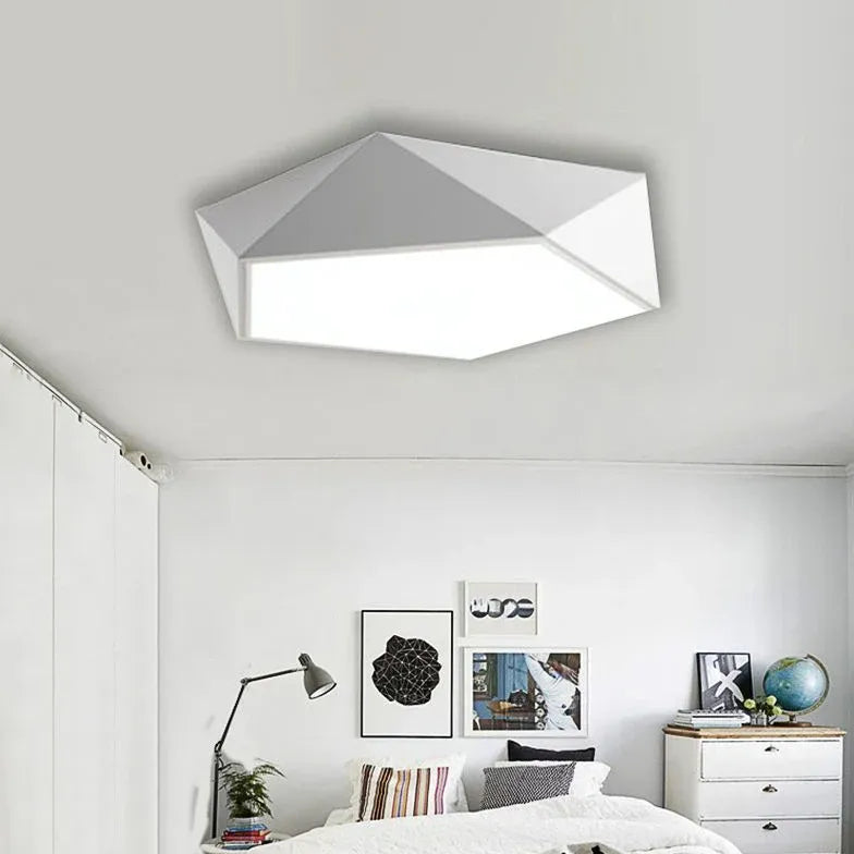 Pentagonal Geometric Minimalist Ceiling Light