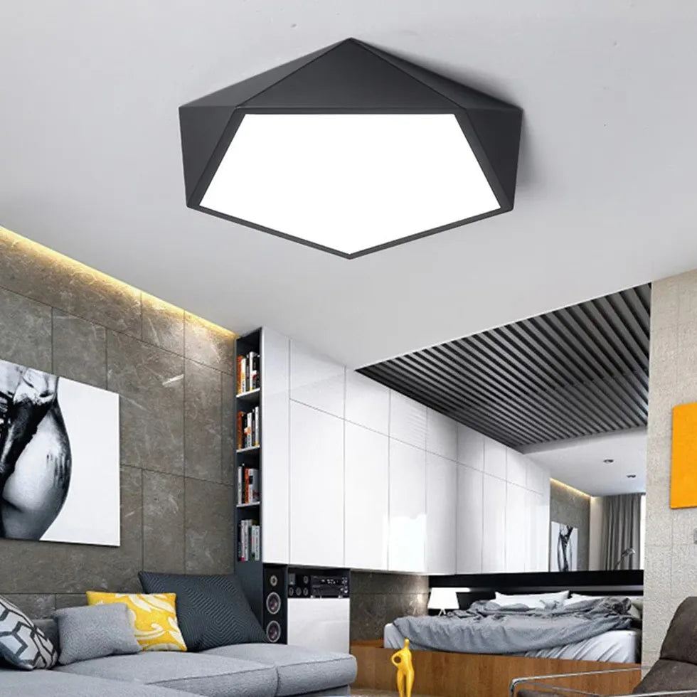 Pentagonal Geometric Minimalist Ceiling Light