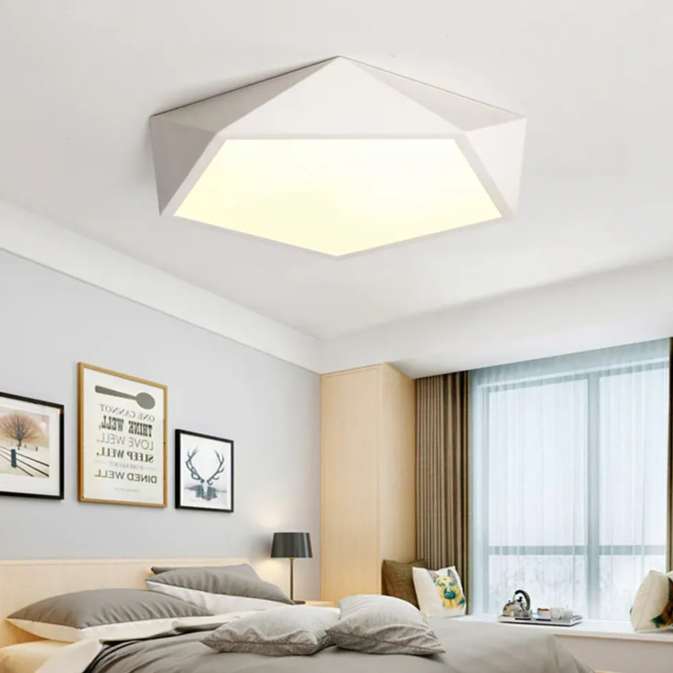 Pentagonal Geometric Minimalist Ceiling Light