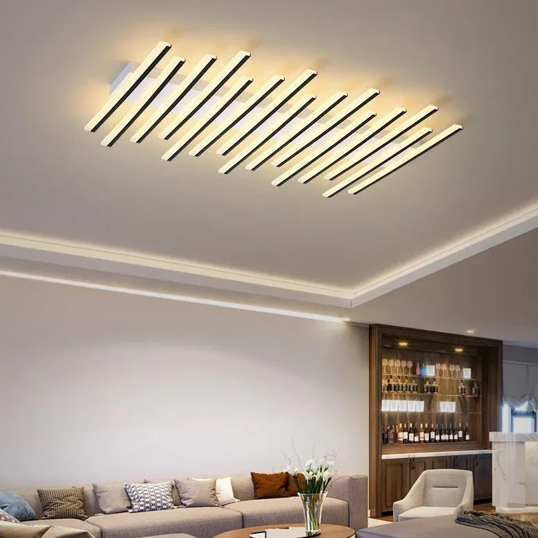 Wavy Slim Tube Modern Ceiling Light