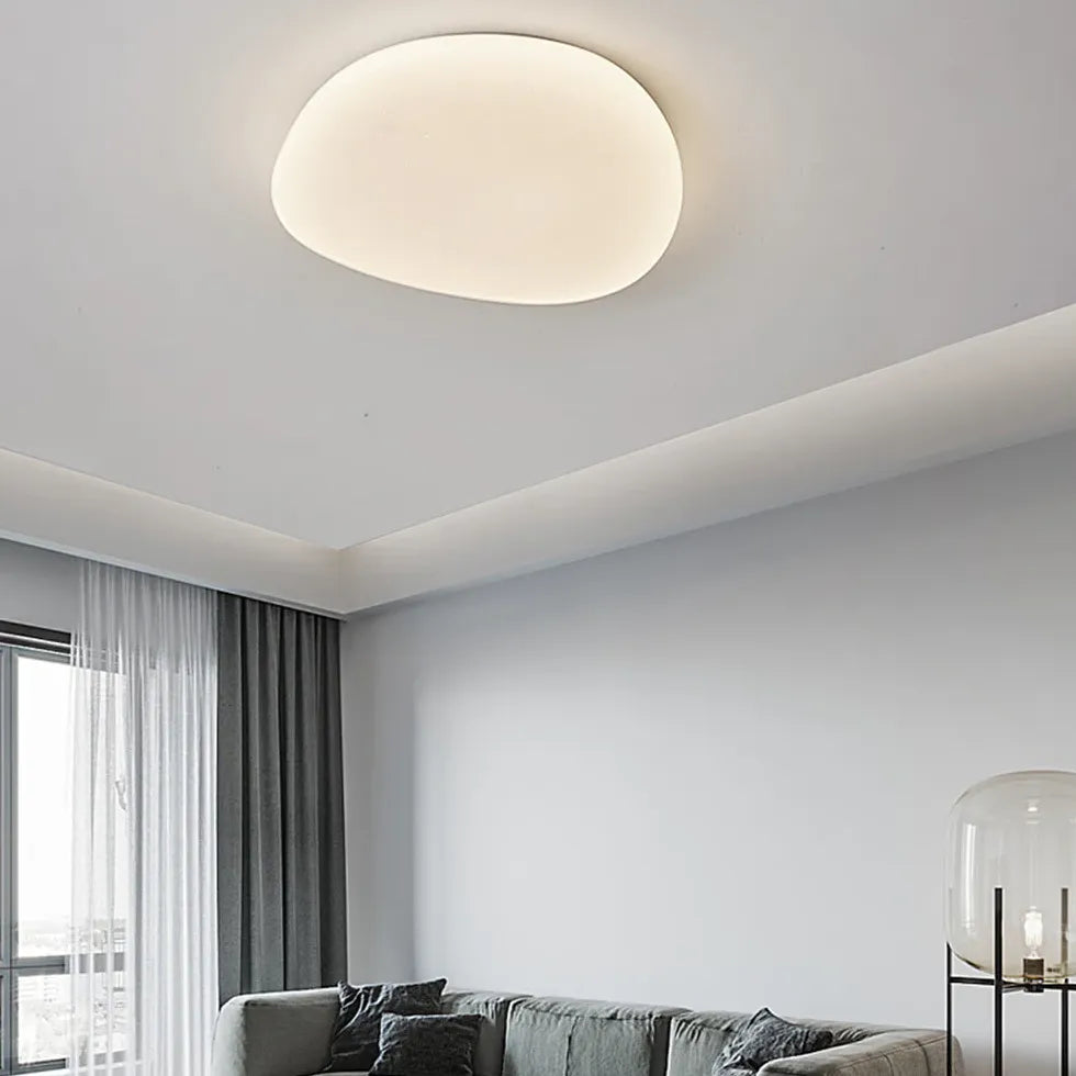 Irregular for Bedroom White Flush Ceiling Lights