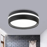 Round Dual-Tone Frame Ceiling Light for Hallway